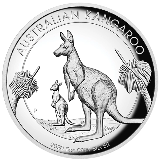 Australijski Kangur 5 uncji Srebra 2020 Proof High Relief