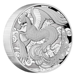 Chinese Myths and Legends: Phoenix 2 uncje Srebra 2022 Proof High Relief
