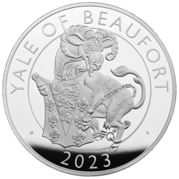 The Royal Tudor Beasts: The Yale of Beaufort 10 uncji Srebra 2023 Proof