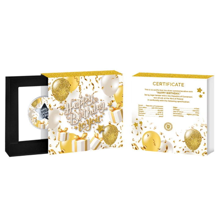 Cameroon: Moneta Urodzinowa kolorowana Srebro 2023 Proof