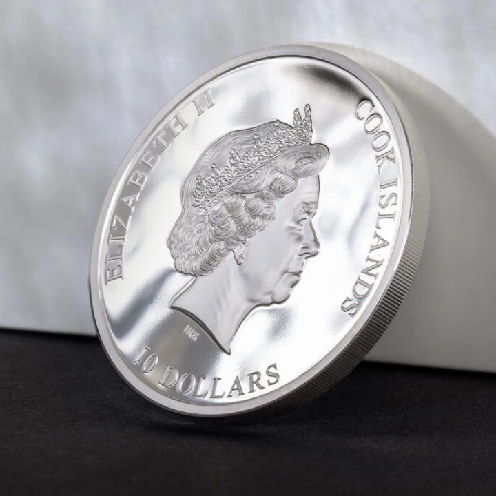 Cook Islands: Eye of a Fairytale - Kiss the Frog kolorowany 2 uncje Srebra 2023 Proof Ultra High Relief