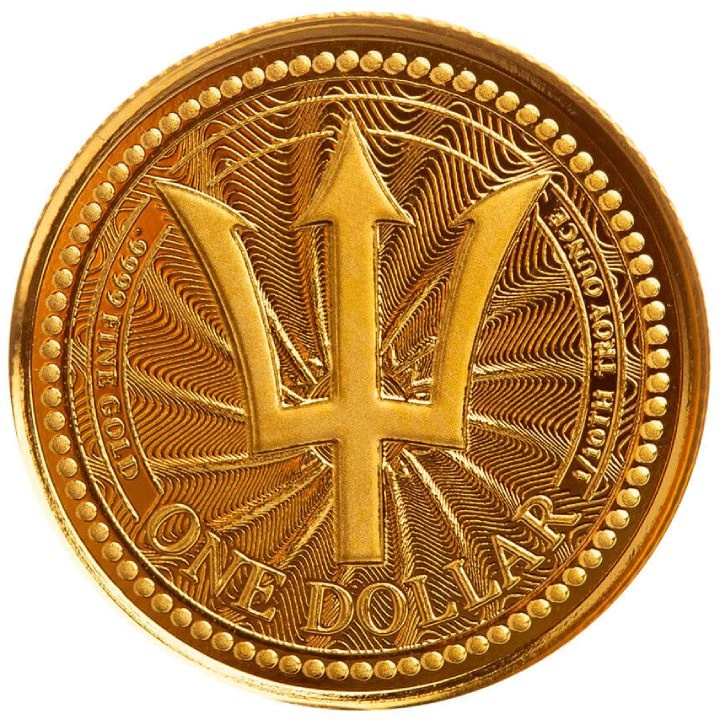 Barbados: Trident 1/10 uncji Złota 2023