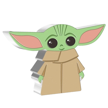 Niue: Star Wars - Grogu Chibi Coin kolorowany 1 uncja Srebra 2021 Proof