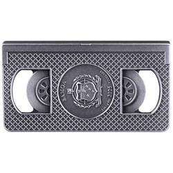 Samoa: The Goonies VHS Tape kolorowany 2 uncje Srebra 2025 Antiqued Shaped Coin