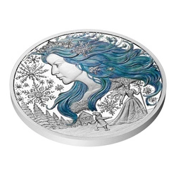 Niue: Book Templates - H. C. Andersen - The Snow Queen kolorowany 29 gramów Srebra 2025 Proof