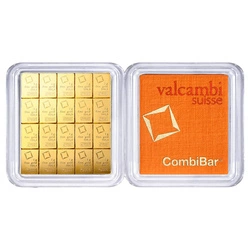 Sztabka Valcambi 20 x 1 gram Złota CombiBar LBMA GD Refiner