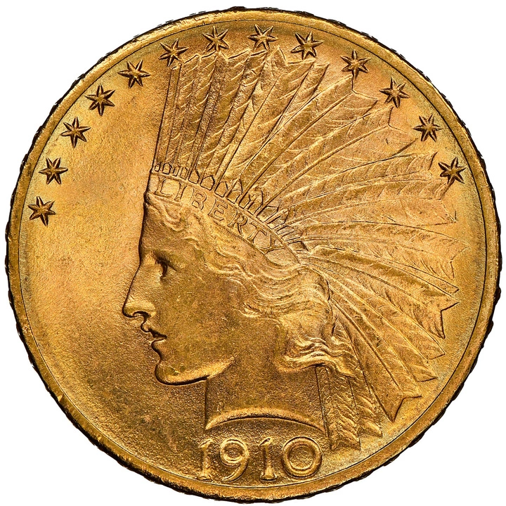 Indian Head $10 Złoto 1910