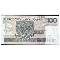 Banknot Polska 100 Złotych (100 PLN) UNC