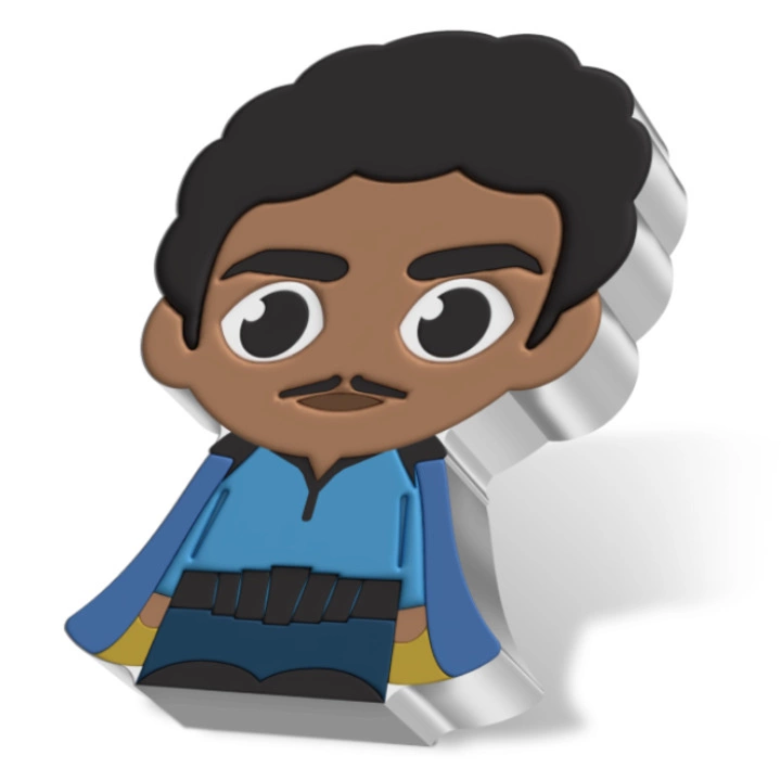 Niue: Star Wars - Chibi 'Lando Calrissian' kolorowany 1 uncja Srebra 2023 Proof