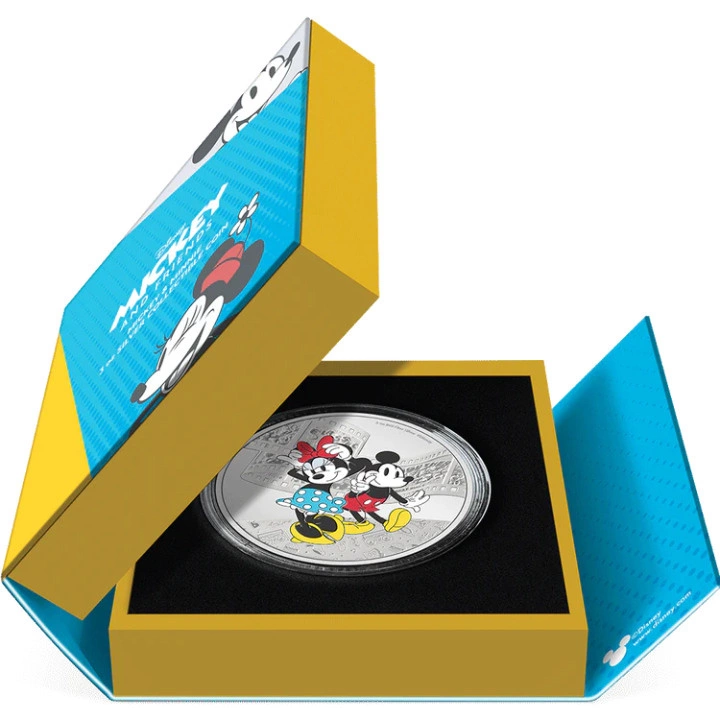 Niue: Disney Mickey & Friends -Mickey & Minnie kolorowany 3 uncje Srebra 2023 Proof