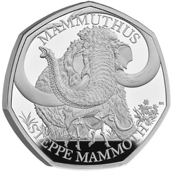 Tales of the Earth - Steppe Mammoth 50p Srebro 2024 Proof