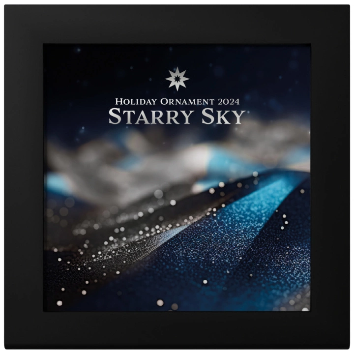 Cook Islands: Holiday Ornament - Starry Sky 1 uncja Srebra 2024 Silk Coin