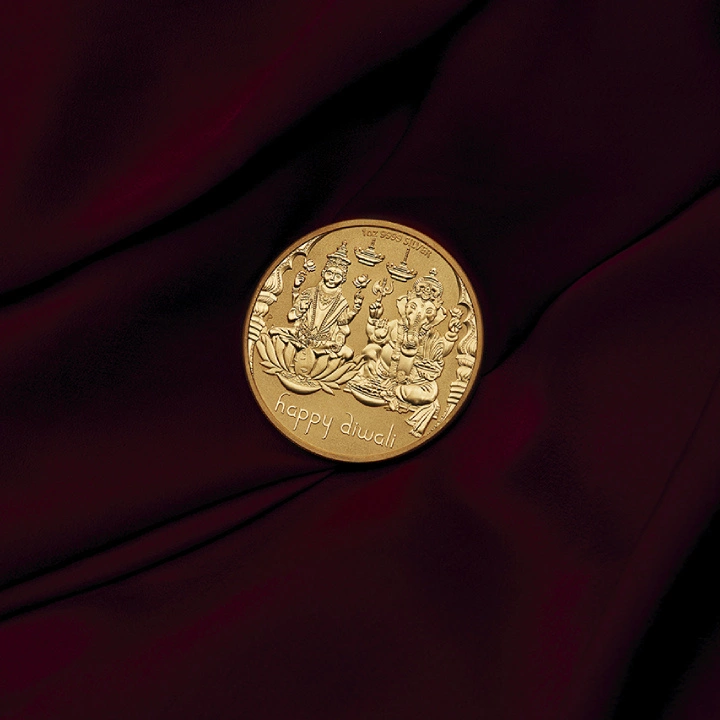 Medalion Diwali pozłacany 1 uncja Srebra 2023