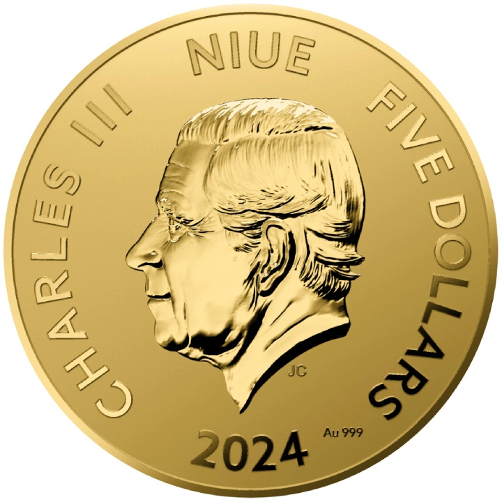 Niue: Year of a Dragon 1/25 uncji Złota 2024 Prooflike