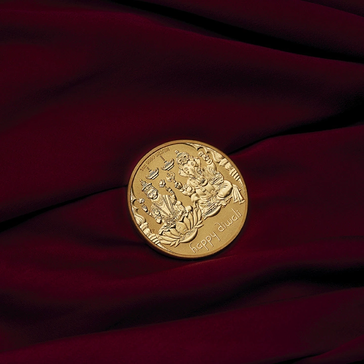 Medalion Diwali pozłacany 1 uncja Srebra 2023