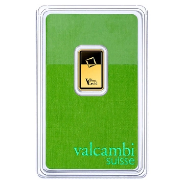 Sztabka Valcambi Green Gold 2,5 gramów Złota LBMA GD Refiner