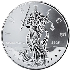 Niue: Lady Justice 1 uncja Srebra 2025