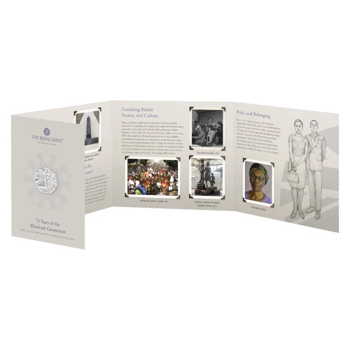 75 Years of the Windrush Generation 50p Miedzionikiel 2023