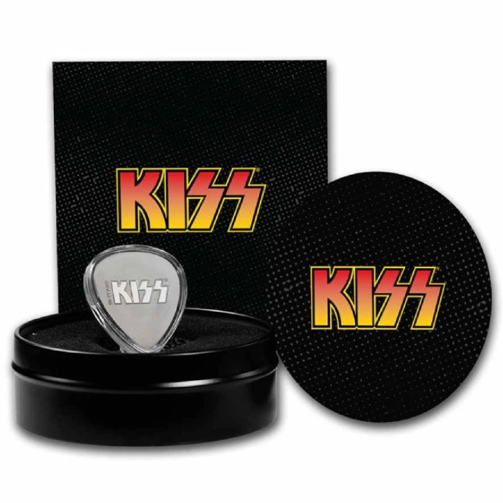 Niue: KISS 50th Anniversary 10 gramów Srebra 2023 Guitar Pick