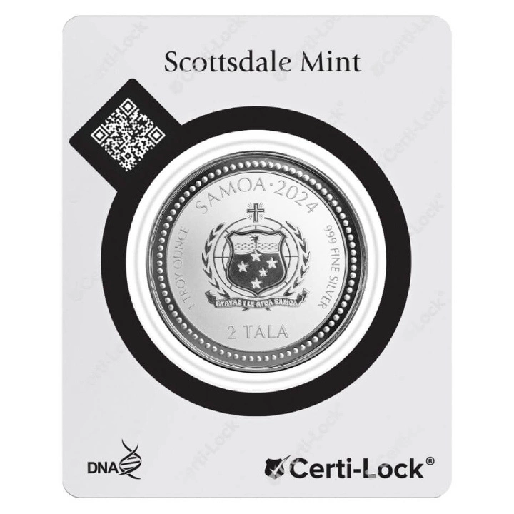 Samoa: Year of the Dragon 1 uncja Srebra 2024 Prooflike (moneta w karcie)