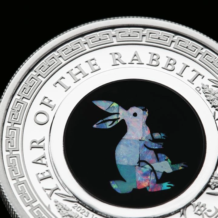 Perth Mint: Lunar III - Rok Królika 1 uncja Srebra 2023 Proof Opal