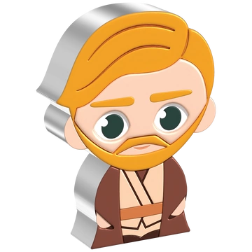 Niue: Star Wars - Young Obi-Wan Kenobi Chibi Coin kolorowany 1 uncja Srebra 2022 Proof