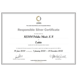 Sztabka KGHM - Gąska 975,7 uncji Srebra LBMA GD Refiner