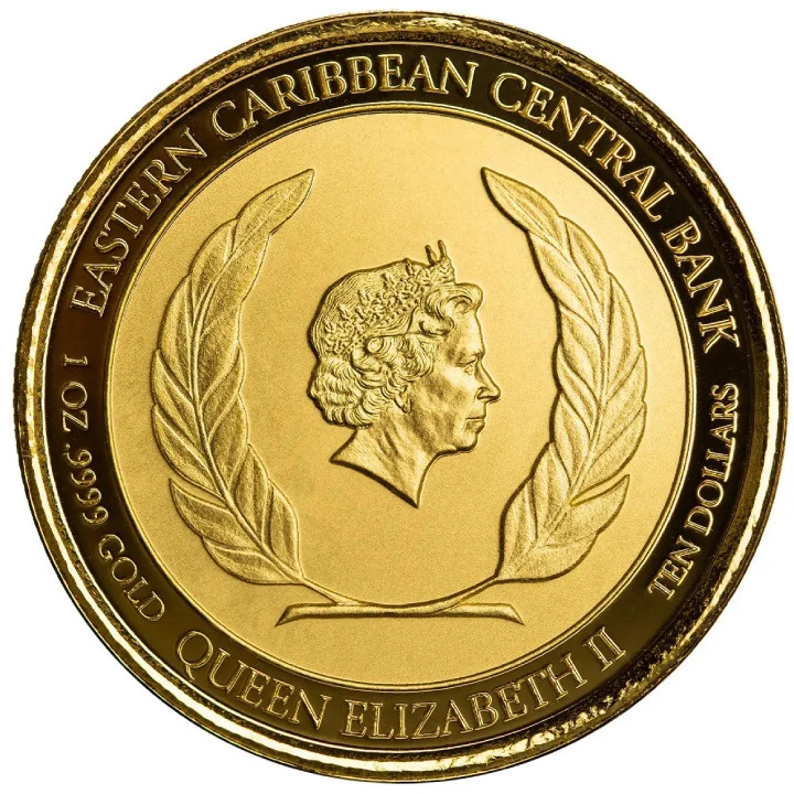 Antigua & Barbuda: Coat of Arms 1 uncja Złota 2022