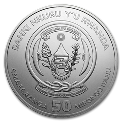 Rwanda: African Ounce - Żyrafa 1 uncja Srebra 2018