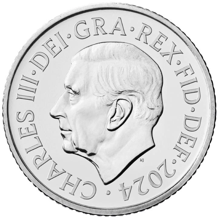 Zestaw 8 monet Miedzionikiel Wielka Brytania Definitive 2024