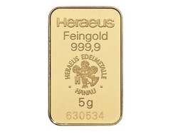 Sztabka Złota 5 g Heraeus - Niesortowana