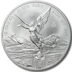 Mexican Libertad 5 uncji Srebra 2009