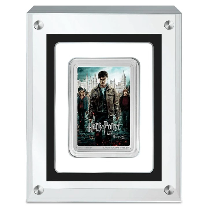 Niue: Harry Potter - Movie Poster 'Harry Potter and the Deathly Hallows Part 2' kolorowany 1 uncja Srebra 2021 Proof
