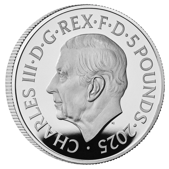 The 75th Birthday of HRH The Princess Royal £5 Srebro 2025 Proof