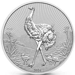 The Next Generation: Mother and Baby Emu 2 uncje Srebra 2024 Piedfort