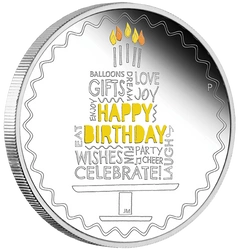 Urodziny kolorowane 1 uncja Srebra 2021 Proof
