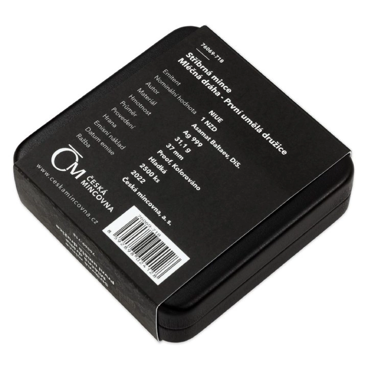 Niue: The Milky Way - The First Artificial Satellite kolorowany $1 Srebro 2022 Proof