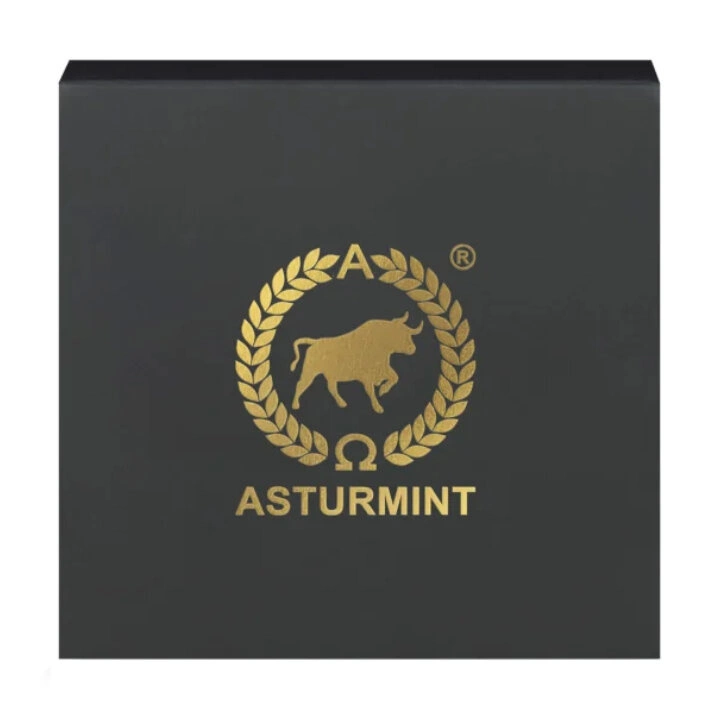 Sztabka Asturmint: Poker Cards - King of Hearts kolorowany 2 uncje Srebra 2024 Antique Finish