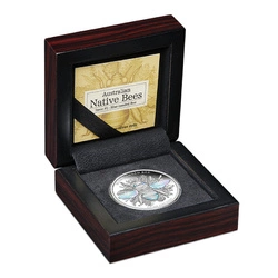 Niue: Australian Native Bees - Blue-banded Bee 1 uncja Srebra 2025 Proof Hologram