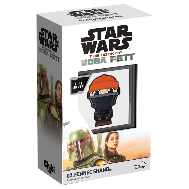 Niue: Star Wars - Fennec Shand Chibi Coin kolorowany 1 uncja Srebra 2022 Proof