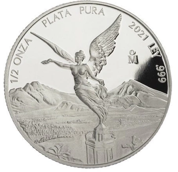 Mexican Libertad 1/2 uncji Srebra 2021 Proof