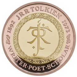 Celebrating the Life and Work of JRR Tolkien £2 Złoto 2023 Proof 