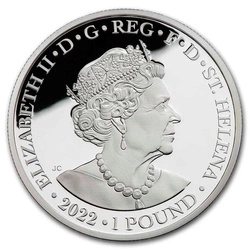 St Helena: Goddess - Hera and the Peacock 1 uncja Srebra 2022 Proof