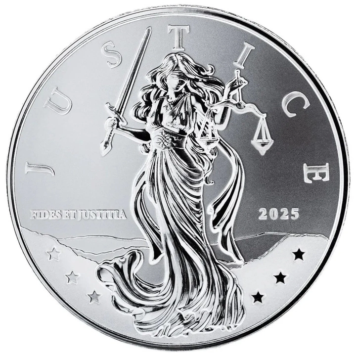 Niue: Lady Justice 1 uncja Srebra 2025
