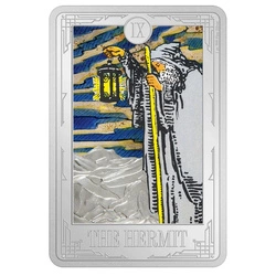 Niue: Tarot Cards – The Hermit kolorowany 1 uncja Srebra 2022 Proof
