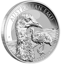 Australijski Emu 1 uncja Srebra 2022 MS 70 NGC First Day of Issue