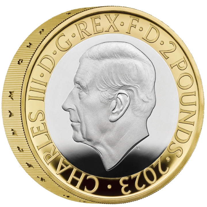 Celebrating the Life and Work of JRR Tolkien £2 pozłacany Srebro 2023 Proof Piedfort