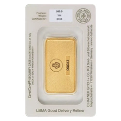 Sztabka Złota 1 uncja C Hafner