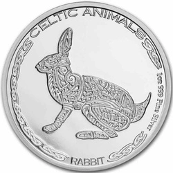 Czad: Celtic Animals - Rabbit 1 uncja Srebra 2021