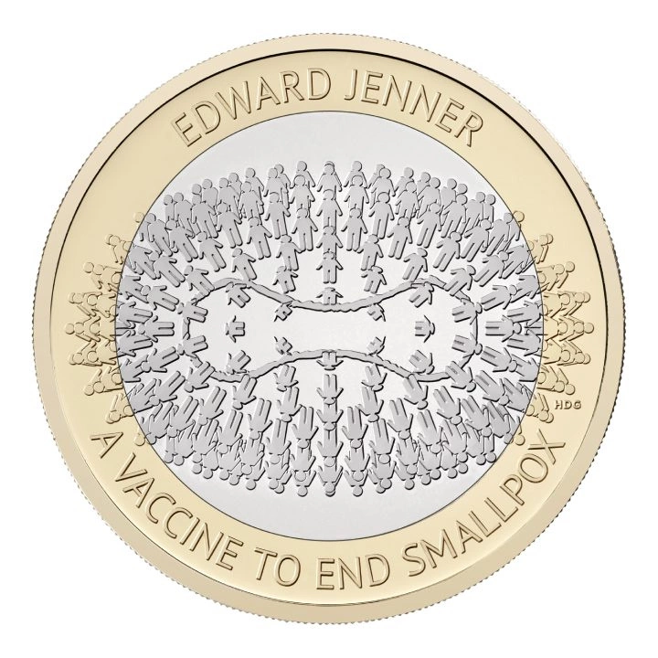 Edward Jenner £2 Miedzionikiel 2023
